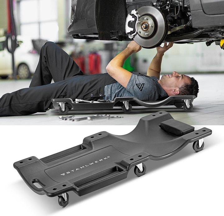 Produktbild Stahlwerk Kfz-Rollbrett XXL RC-40 ST mit 500kg Tragfähigkeit 6 bewegliche Rollen (500 kg)