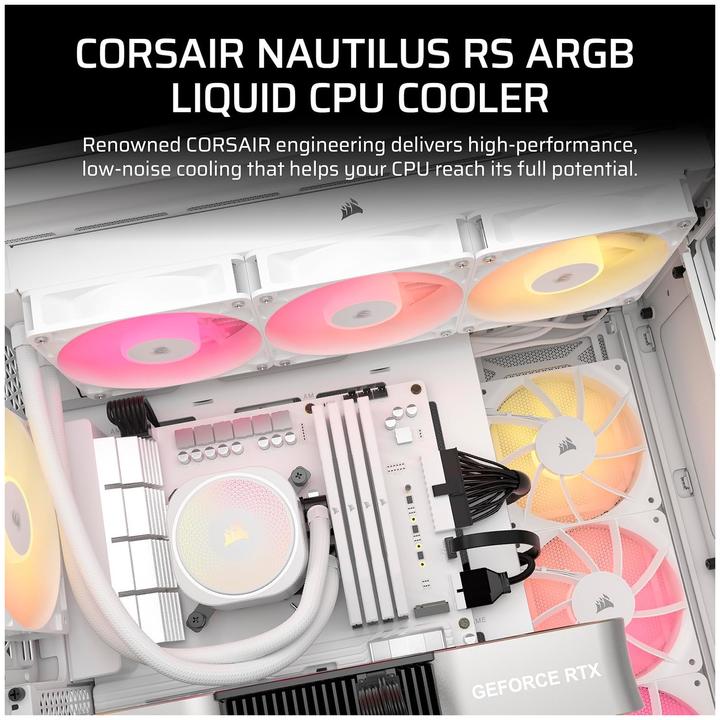 Actual product image Corsair NAUTILUS 360 ARGB White, 360mm Radiator, Liquid CPU Cooler