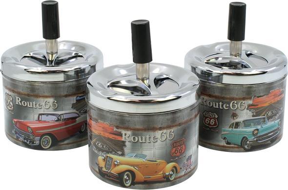 Produktbild Best Choice Aschenbecher zum Drehen 9x7cm Oldtimer