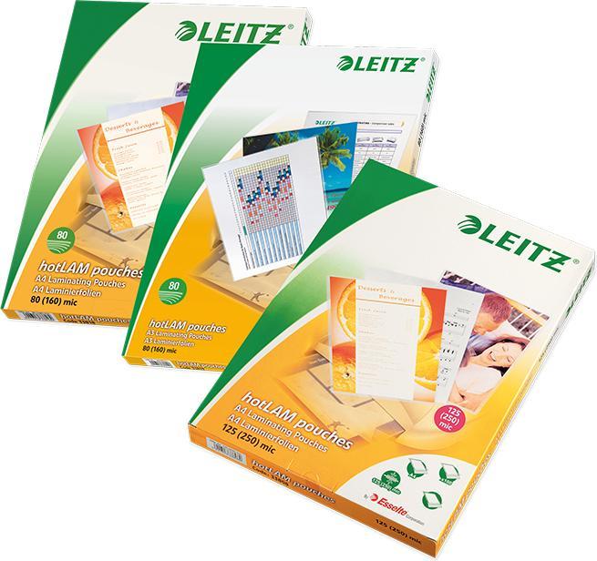 Produktbild Leitz Heisslaminierfolien A3 (A3, 100 Stück, 100 µm)
