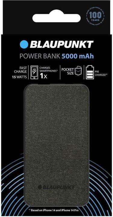 Produktbild Blaupunkt Powerbank 5000 mAh (5000 mAh, 12 W, 12 Wh)