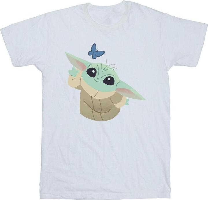 Actual product image Star Wars Mens The Mandalorian Butterfly Catching T-Shirt (L)