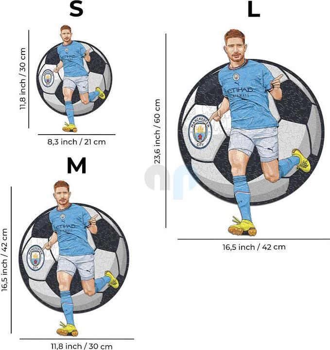 Image du produit Iconic Man City FC - Kevin De Bruyne - Puzzle en bois Taille M (270 pièces) (270 pièces)