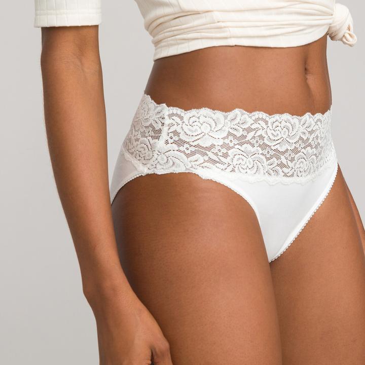 Actual product image La Redoute Collections 3-pack of briefs with wide lace waistband (38, pack of 3)