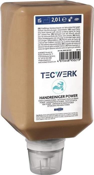 Image du produit Tecwerk Nettoyant pour les mains Power 2 l sans savon, sans solvant, parfumé (Savon liquide, 2000 ml)