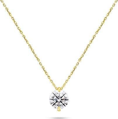 Produktbild Brilio Silver - Sparkling Gold Plated Zirconia Necklace NCL68Y