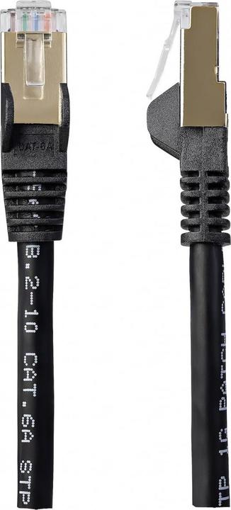 Actual product image StarTech Patch Cable Cat6a 1m Black (STP, CAT6a, 1 m)