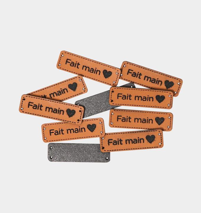 Produktbild Lalana Anhänger Label Fait main 4.3 x 1.3 cm, 10 Stück (Kunststoff)