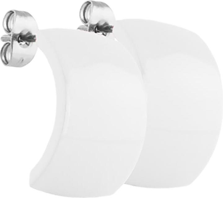 Produktbild Star Piercing Ohrstecker Pure White Schild (ohne Messing, Chirurgenstahl 316L)