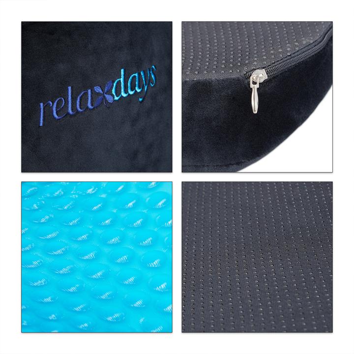Image du produit Relaxdays Coussin de siège orthopédique (46 x 36 x 7 cm)
