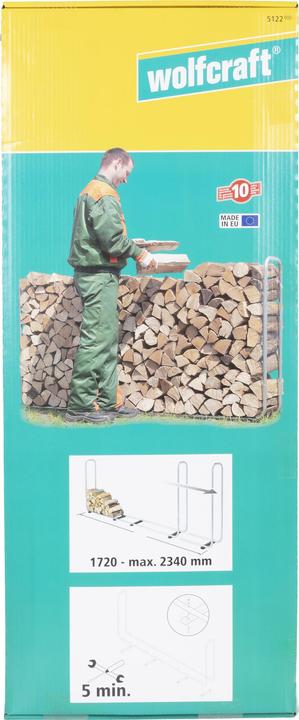 Actual product image wolfcraft Stacking Aid for Firewood (234 x 31 x 104.5 cm)