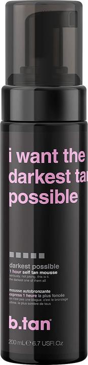 Actual product image B.Tan I Want The Darkest Tan Possible Tan Mousse 200 ml (Self tanning gel, 200 ml)
