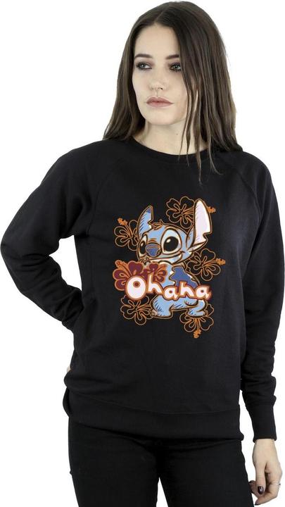 Image du produit Disney - Sweat LILO AND STITCH OHANA ORANGE HIBISCUS - Femme (L)
