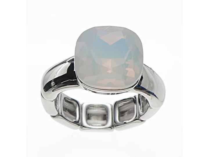 Produktbild Signé Signè Ring Damenring elastisch silberfarben rhodiniert One Size Opal Weiss No.15 (16, 17)
