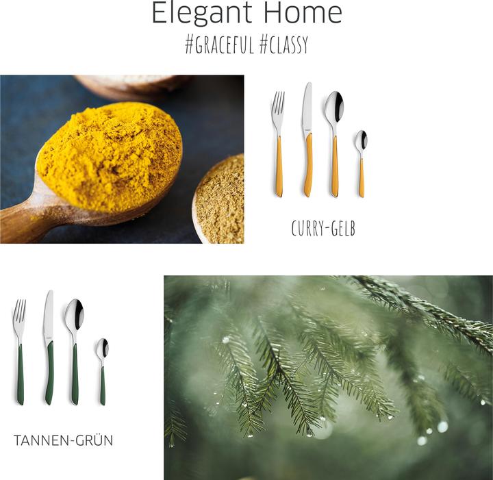 Actual product image Kuppels Cutlery set 24 pieces mustard yellow 2294 Prisma (24 Piece, Cutlery set)