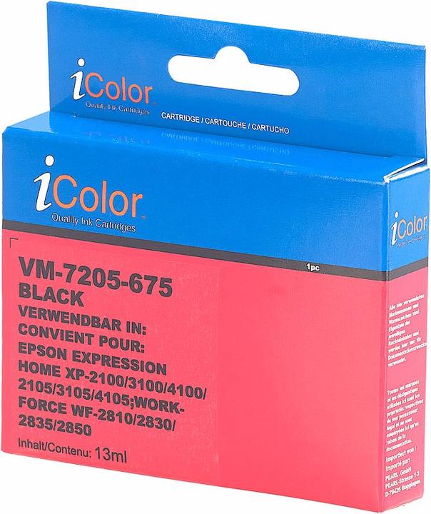 Image du produit IColor Cartouche d'encre pour imprimante Epson (remplace C13T03A14010 / 603XL), black (CF)