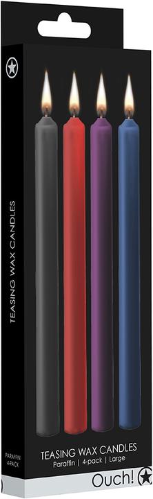 Produktbild Ouch! Teasing Wax Candles Large - Parafin - 4-pack - Mixed Colors