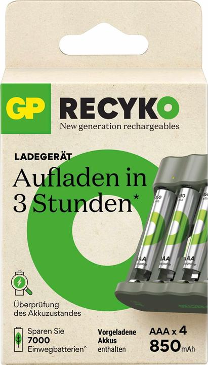 Immagine prodotto GP Batteries Ricaricatore di batterie (1 pz., AAA, AA, 850 mAh, Batteria + Caricabatterie)