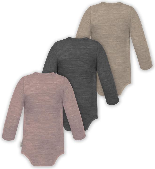 Immagine prodotto Normani Confezione da 3 pezzi di body a maniche lunghe in merino per bambino e bambina - 9355 (74)