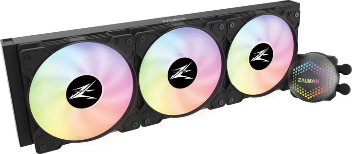 Actual product image Zalman ALPHA36 Black CPU Liquid Cooler 360mm Radiator 3 x 120 mm Fan ARGB pump Dual