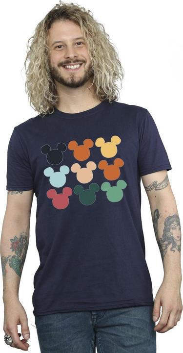 Immagine prodotto Disney Mickey Mouse Heads Square Maglietta Uomo (M)