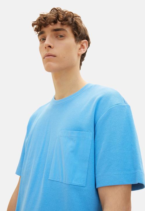 Produktbild Tom Tailor T-Shirt Kurzarmshirt structured mit Brusttasche (S)