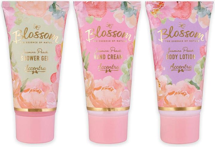 Produktbild Accentra Badeset BLOSSOM in Glas mit Korkdeckel (Haarpflege set)
