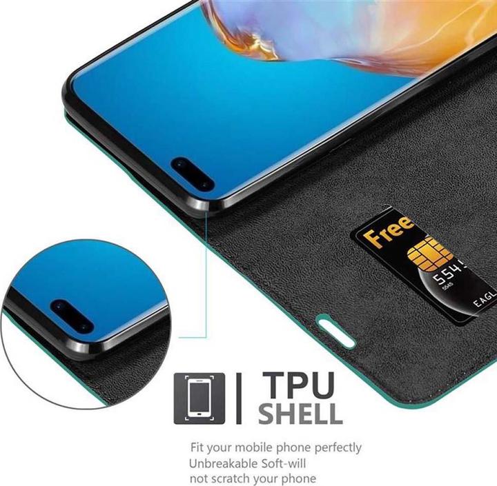 Actual product image Cadorabo Book Invisible Magnet Cover (Huawei P40 Pro+)