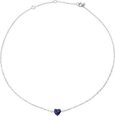Breil - Romantische Halskette aus Stahl mit Lapislazuli-Herz Candy TJ3597 (Stahl)