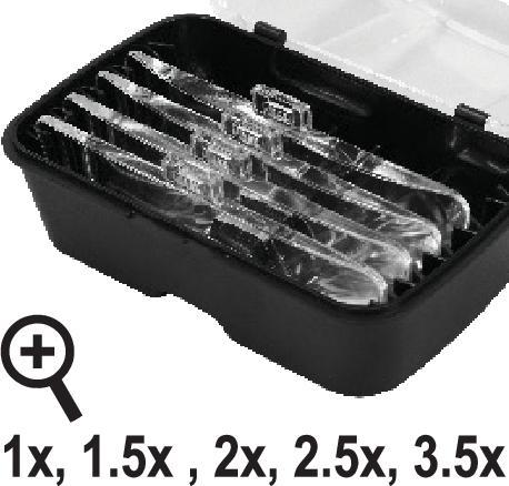 Image du produit Yato Loupe serre-tête professionnelle avec éclairage | grossissement 1x/1,5/2x/2,5x/3,5x