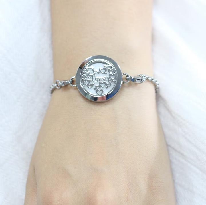 Immagine prodotto Zen Arôme Bracciale per gioielli profumati No.1 diffusore per olio essenziale, profumo - acciaio inossidabile (Metallo, Acciaio inossidabile)