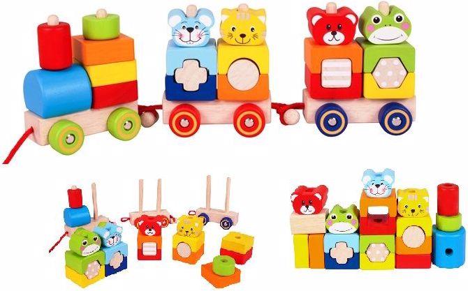 Spielba Treno di costruzione, con 4 figure