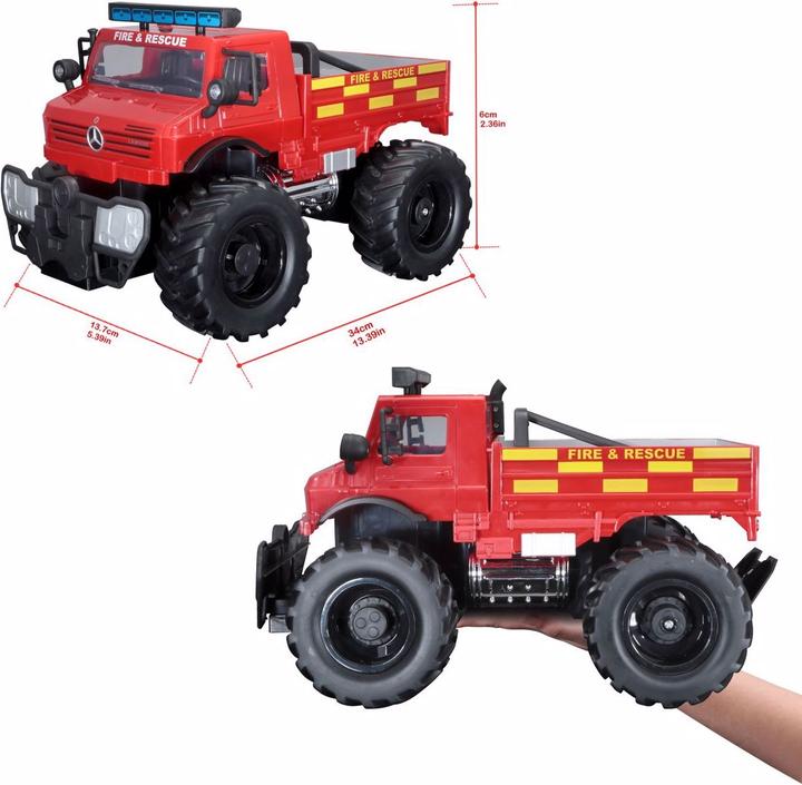 Actual product image Maisto Mercedes Unimog U5000 Fire brigade