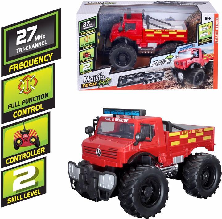 Actual product image Maisto Mercedes Unimog U5000 Fire brigade