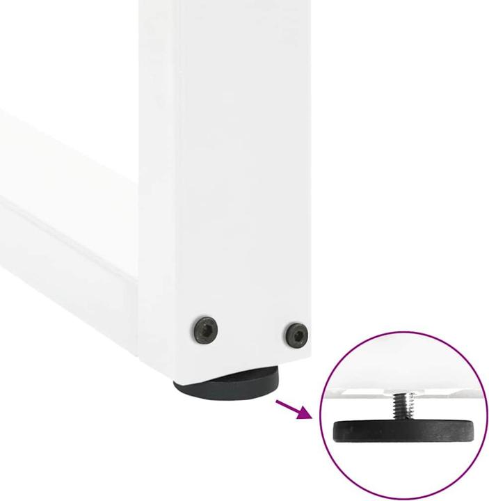 Image du produit VidaXL Pieds de table basse en U 2 pcs. Blanc 100x(72-73) cm Pied de table en acier