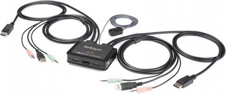 Image du produit StarTech .com SV211DPUA4K Commutateur KVM DisplayPort USB (supporte l'audio 3.5mm, DisplayPort 1.2, alimenté