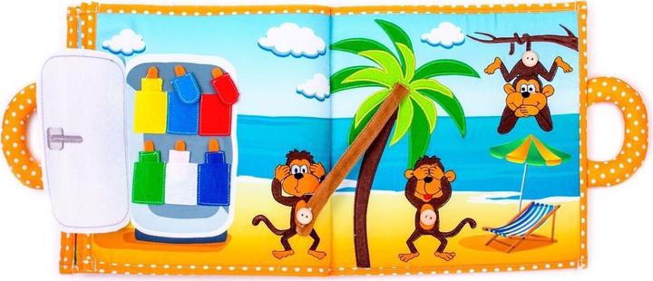 Produktbild Piqipi Quiet Book Stoffbuch Monkey Edition (Multilingual)