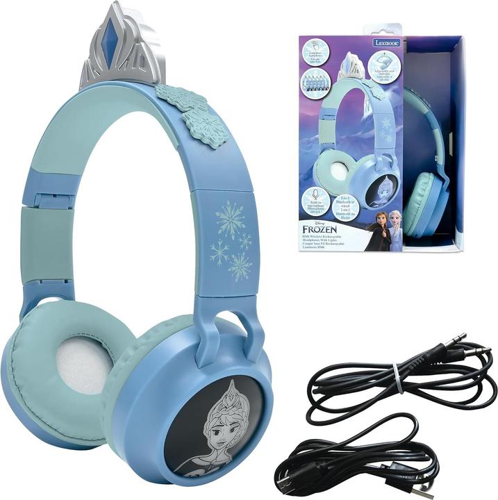 Actual product image Lexibook 2-in-1 Bluetooth/cable headphones Frozen Blue