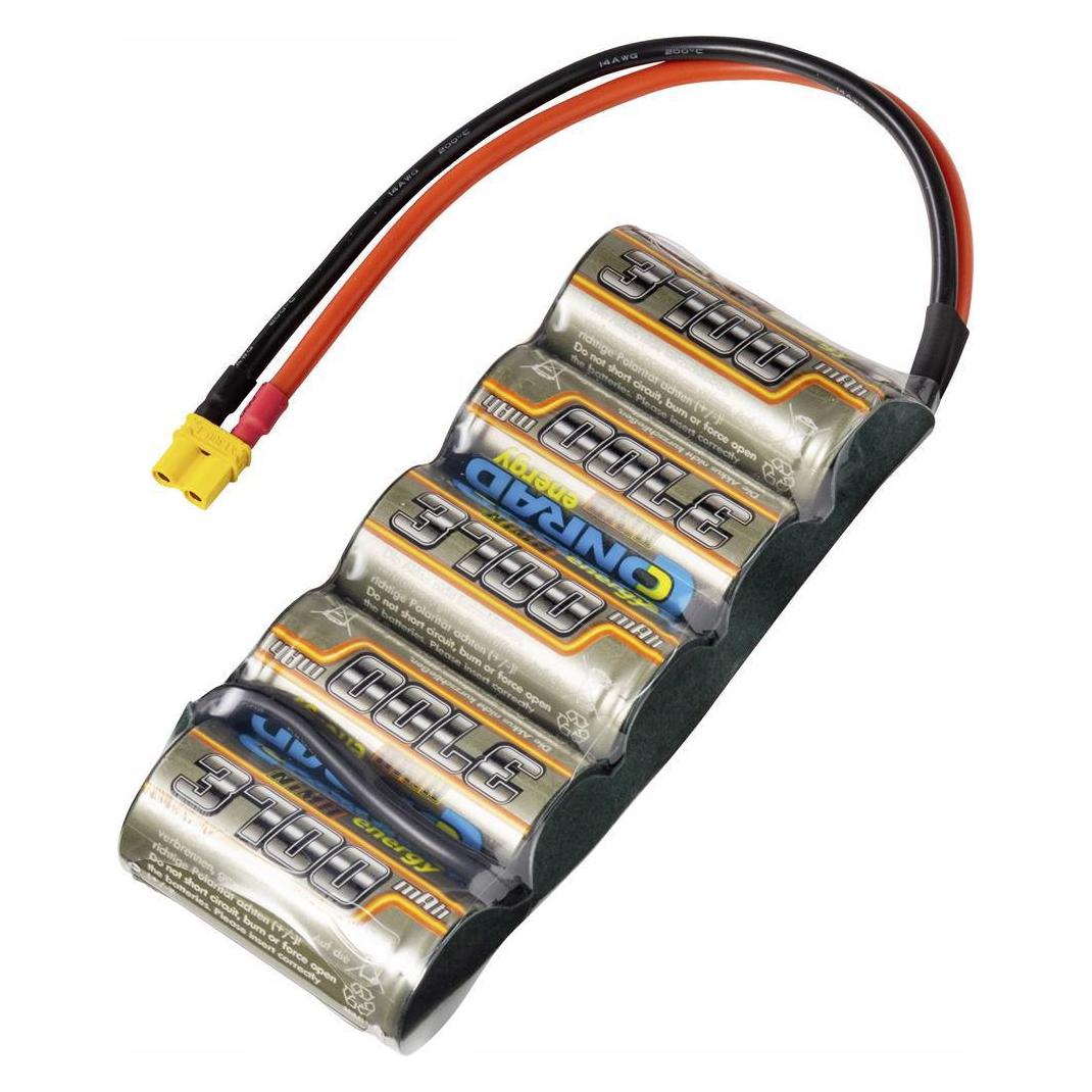 Batterie Li-ion Conrad Energy 7,4V 2000mAh – 2 Cellules 15C, Hardcase Avec Prise T, Pour Modélisme RC