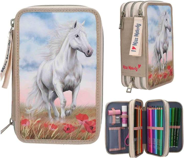 Actual product image Depesche Miss Melody 3-Fach Federtasche Poppy Sand