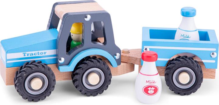 Immagine prodotto New Classic Toys Trattore con rimorchio - Bottiglie di latte
