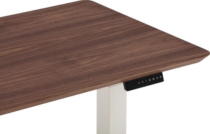 Actual product image Oakywood Standing Desk wooden table with height adjustment - Veneer - Walnut veneer / 120x60 / White - Oakywo (120 x 60 cm)