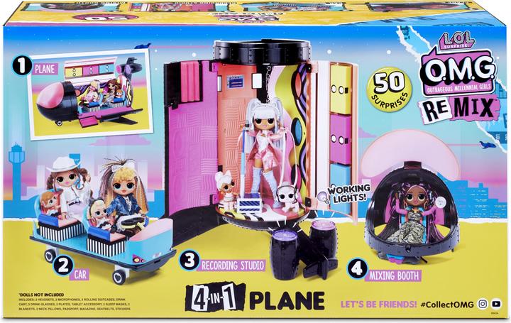 Produktbild MGA O.M.G. Remix 4-in-1 Plane Playset Transforms
