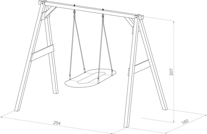 Actual product image Axi Nest Swing Roxy Grey / White