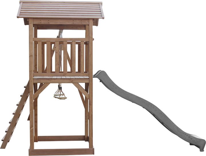 Produktbild Axi Beach Tower Spielturm mit Doppelschaukel Braune - Graue Rutsche