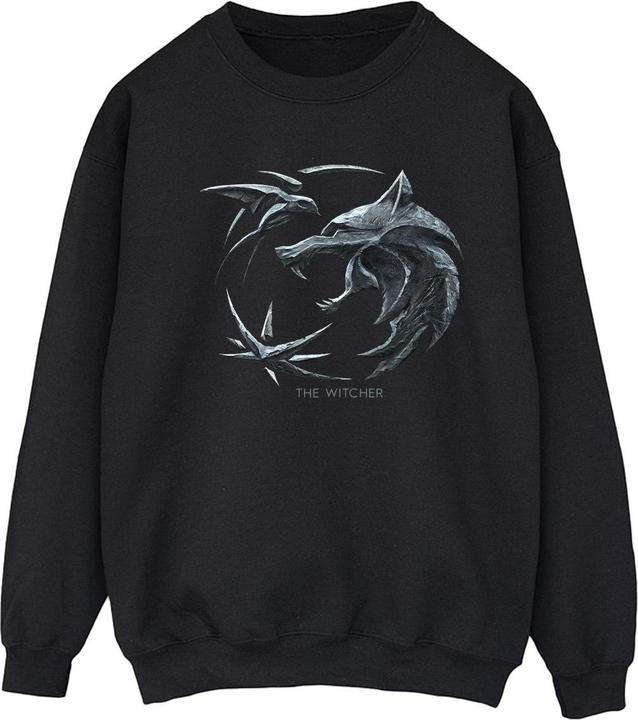 Actual product image Netflix Womens/Ladies The Witcher Wolf Logo Sweatshirt (XL)