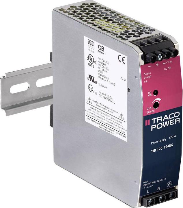 TracoPower Hutschienen Netzteil (DIN Rail) Schiene), TIB 120 EX Serie
