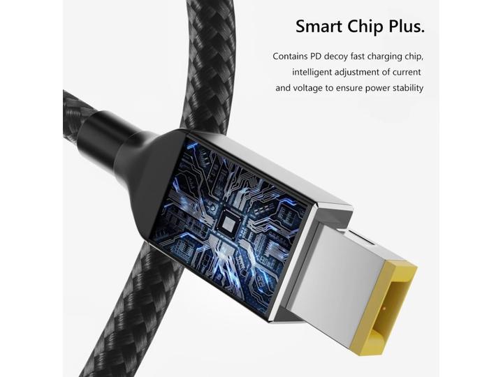 Actual product image PowerGuard USB-C Lenovo Notebook PD Fast Charge 2m (Lenovo Square 10.5 x 4.2mm) 135W (135 W)