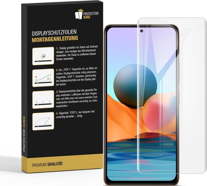 Produktbild Protectorking 2x Panzerfolie Anti-Shock HD Klar (2 Stück, Xiaomi Redmi Note 10)