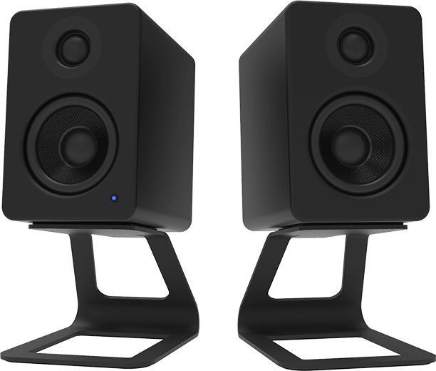 Immagine prodotto Kanto SE2 Supporto da tavolo rialzato per altoparlanti di piccole dimensioni e monitor da studio compatti (1 coppia, Cavalletto, Non mobile)